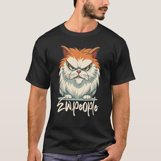 Camiseta Ew People Retro Cat  Vintage  Cat (Anverso)