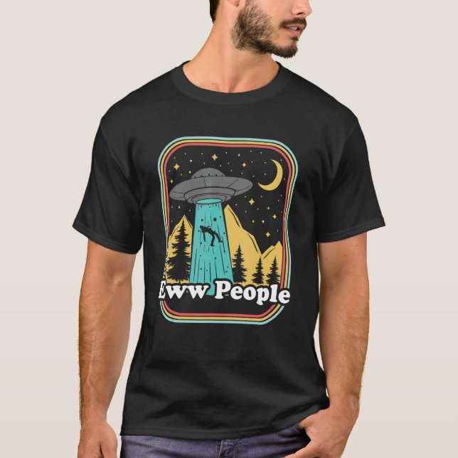 Camiseta Ew People Ufo Secuestro 70 retro extranjero (Anverso)