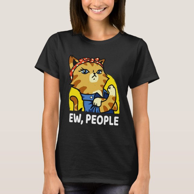 Camiseta ew people  womens meowy cat  Purrrsist Cat Kitty (Anverso)