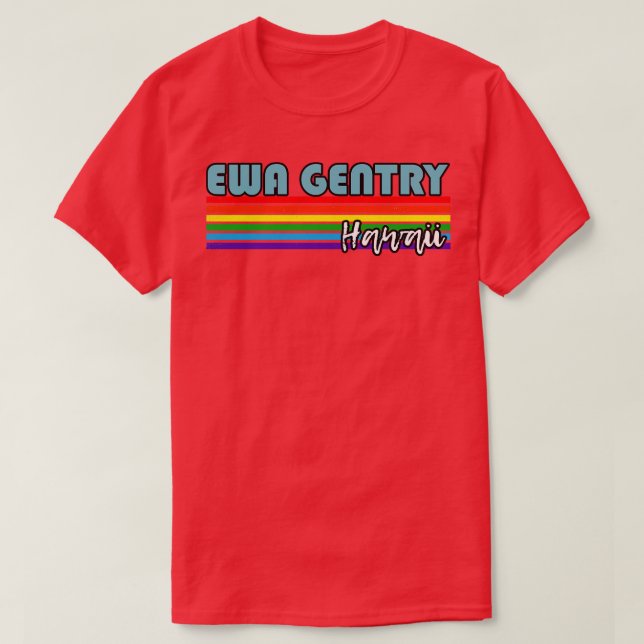 Camiseta Ewa Gentry Hawaii Orgullo Ewa Gentry Regalo LGBT (Diseño del anverso)