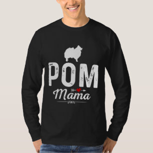 Camiseta Ewd Pom Dog Mama Funny Pomeranian Spitz Mom