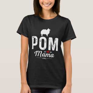Camiseta Ewd Pom Dog Mama Funny Pomeranian Spitz Mom