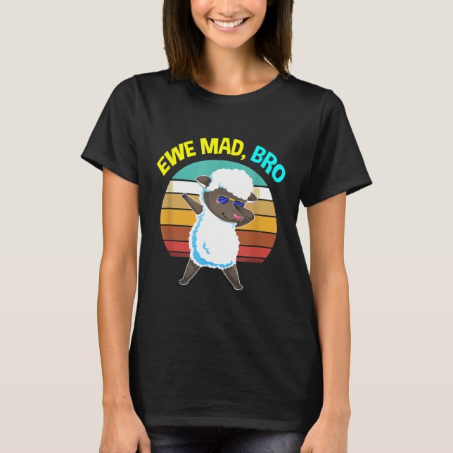 Camiseta Ewe Mad Cute Sheep Amor Oveja Lover (Anverso)