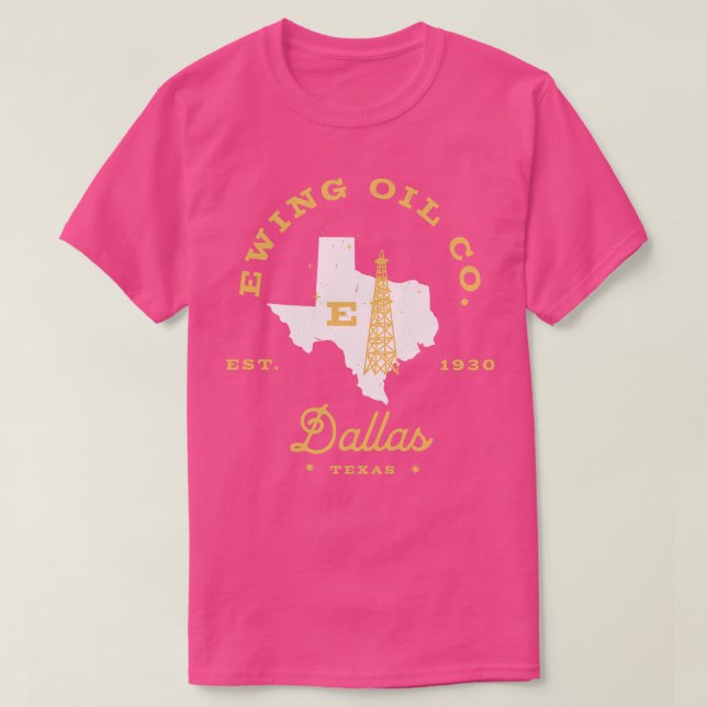 Camiseta Ewing Oil Co Dallas Texas Est 1930 (Diseño del anverso)