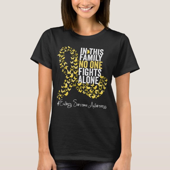 Camiseta Ewings Sarcoma Awareness Mes Cinta amarilla (Anverso)