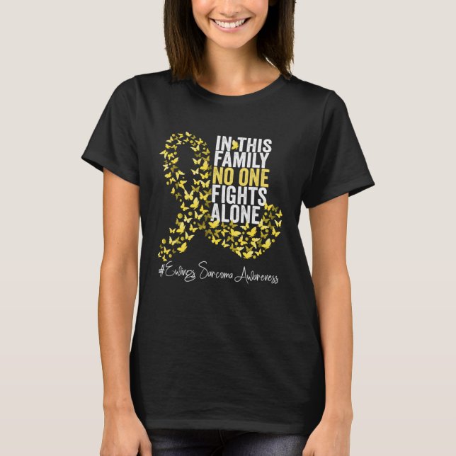 Camiseta Ewings Sarcoma Awareness Month Yellow Ribbon (Anverso)