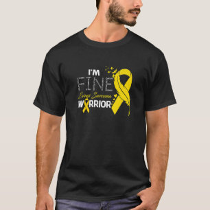 Camiseta Ewings Sarcoma Warrior I'm Fine Feather