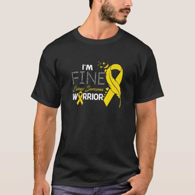 Camiseta Ewings Sarcoma Warrior I'm Fine Feather (Anverso)