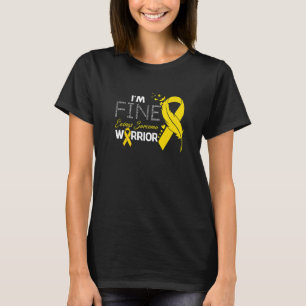 Camiseta Ewings Sarcoma Warrior I'm Fine Feather
