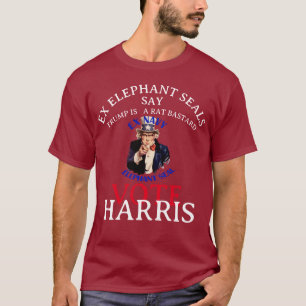 CAMISETA EX FOCAS ELEFANTE DICEN VOTA KAMALA HARRIS HG