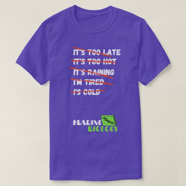 Camiseta Examen biológico (Diseño del anverso)