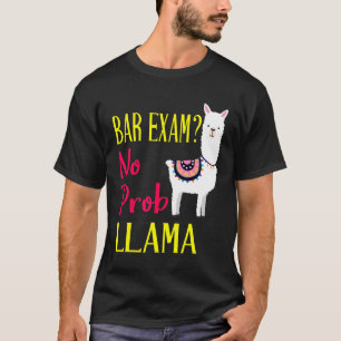 Camiseta Examen De Bar Aprobando El Pasado No Prob Llama Ab