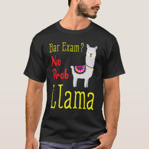 Camiseta Examen De Bar Aprobando El Pasado No Prob Llama Ab