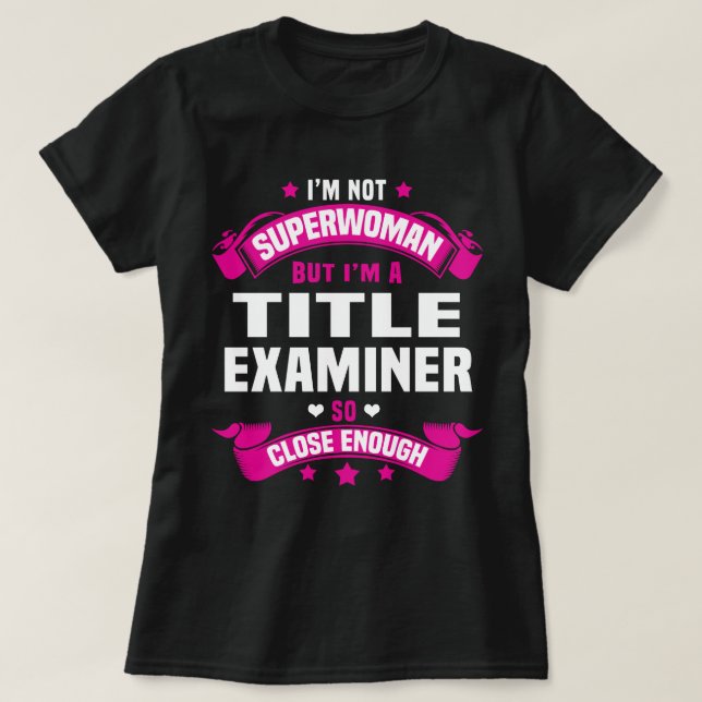 Camiseta Examinador de títulos (Diseño del anverso)