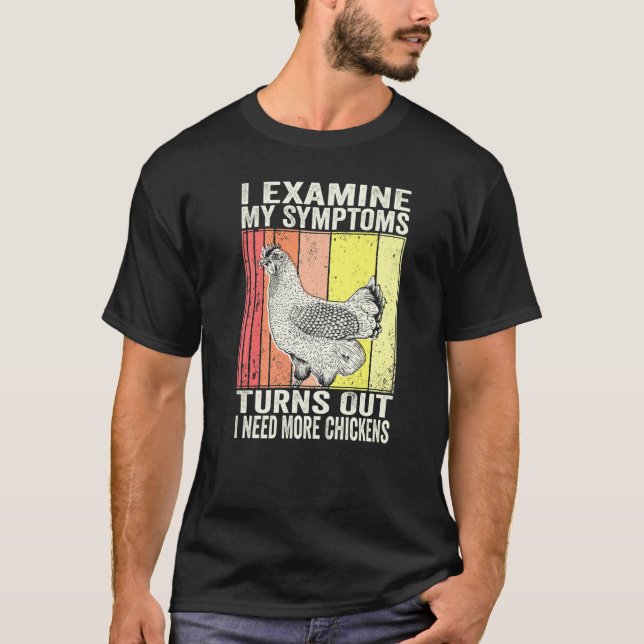 Camiseta Examino mis síntomas Resulta que necesito más poll (Anverso)