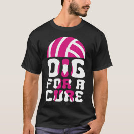 Camiseta Excava Para Una Curación Voleibol Octubre Cáncer D