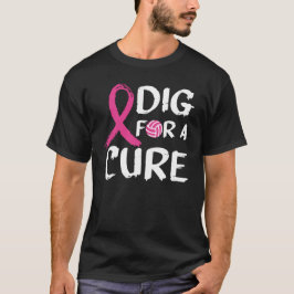 Camiseta Excava Por Una Cura Voleibol Octubre Cáncer De Mam