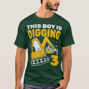 Camiseta excavación de niños: 3 excavadora de construcción