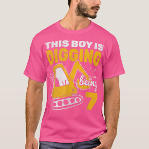 Camiseta excavación de niños: 7 excavadora de construcción