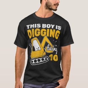 Camiseta excavación de niños: excavadora de construcción de