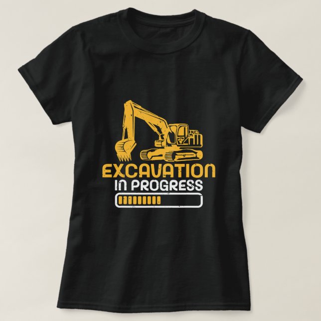 Camiseta Excavación en el operador de exploración de progre (Diseño del anverso)