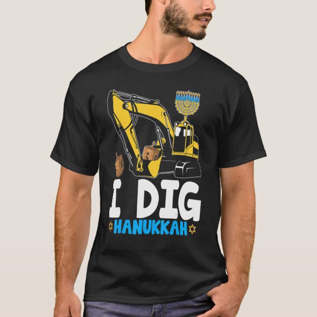 Camiseta Excavador de Hanukkah Niños de construcción Ch (Anverso)