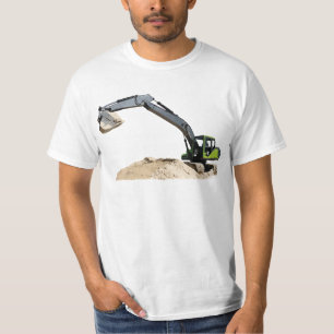 Camiseta Excavador verde grande impresionante #4 de la
