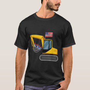 Camiseta Excavadora 4 De Julio Día De La Independencia Equi