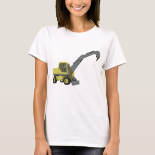Camiseta Excavadora Amarilla Maquinaria de Construcción