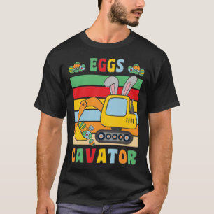 Camiseta Excavadora Bovina De Pascua Huevos Bunny Cavator C