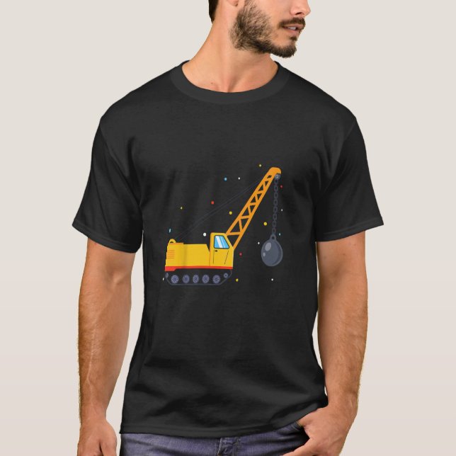 Camiseta Excavadora De Bolas De Destrucción Para Obras De C (Anverso)