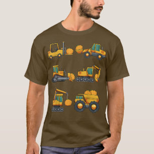 Camiseta Excavadora de calabaza Lazy Halloween disfraz pesa