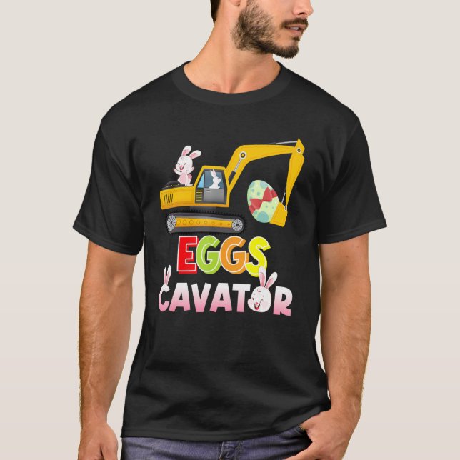 Camiseta Excavadora de conejito Eggscavator Huevo de Pascua (Anverso)