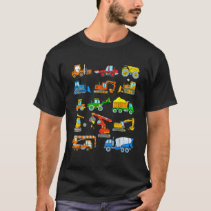 Camiseta Excavadora de Construcción para Niños Niñas Hombre
