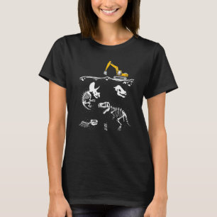 Camiseta Excavadora de fósiles de dinosaurios Esqueleto de 