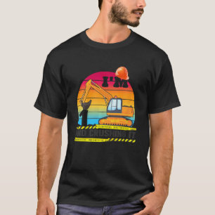 Camiseta Excavadora de niños primer cumpleaños Camión de co