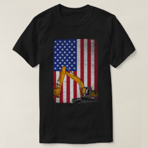 Camiseta Excavadora de operador de equipo pesado de bandera