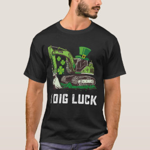 Camiseta Excavadora de suerte Excavadora Día de San Patrici