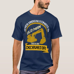 Camiseta Excavadora de Viejo Fundido de Construcción