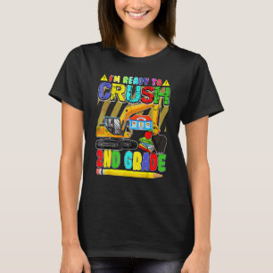 Camiseta Excavadora De Vuelta A La Escuela Preparada Para A