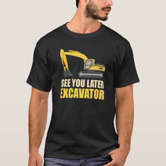 Camiseta Excavadora del controlador de excavación del traba (Anverso)