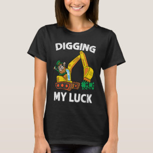 Camiseta Excavadora del Día del Leprechaun de la Luck St Pa