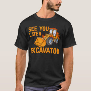 Camiseta Excavadora divertida de la construcción dice niñ