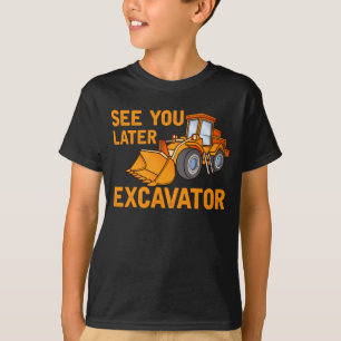 Camiseta Excavadora divertida de la construcción dice niñ