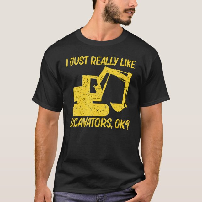 Camiseta Excavadora Guay Para Hombres Opera De Equipo Pesad (Anverso)