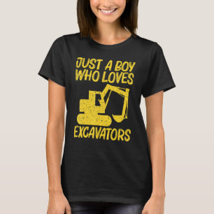 Camiseta Excavadora Guay Para Niños Opera De Equipo Pesado