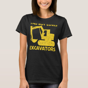 Camiseta Excavadora Guay Para Niños Opera De Equipo Pesado