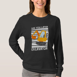 Camiseta Excavadora Hasta Luego  Lindo Niño de Construcción