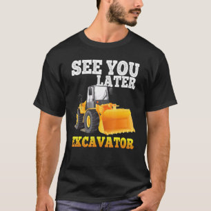Camiseta Excavadora Hasta Luego Para Niños y Niñas Pequeñ