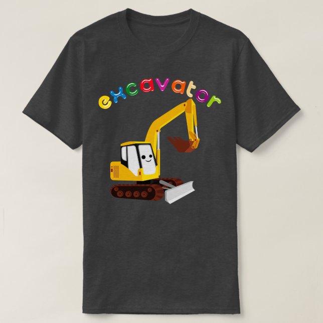 Camiseta excavadora infantil (Diseño del anverso)